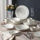 Wholesale Crockery Items Dinner Sets for Restaurant White Ceramic Plate Set Dinnerware Nordic Plates and Bowls Tableware Set
