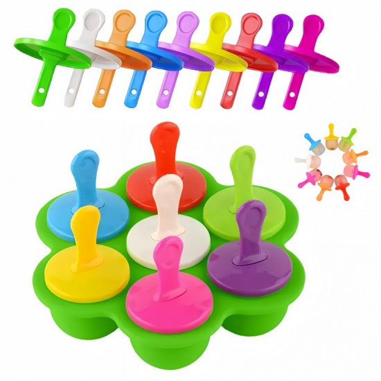 BPA Free Silicone Popsicle Molds Multi-Functional Storage Container for Homemade Food Kids Ice Cream DIY Pop Molds Cube Maker