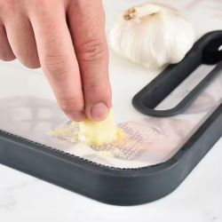 Durable Multifunctional Double Sided Cutting Board Stainless Steel & Pattern Plastic Kitchen Chopping Blocks for Home Food Use