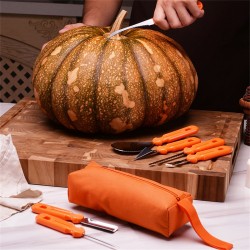 Top Seller 7PCS Halloween Pumpkin Carving Kits Premium Quality Metal PP Plastic Wholesale Set for Fruit & Vegetable Carving