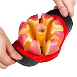 Extra Sharp 8 Blades Manual Stainless Steel Apple Cutter Easy Grip Handle Lightweight Fruti Corer High Quality Metal Material