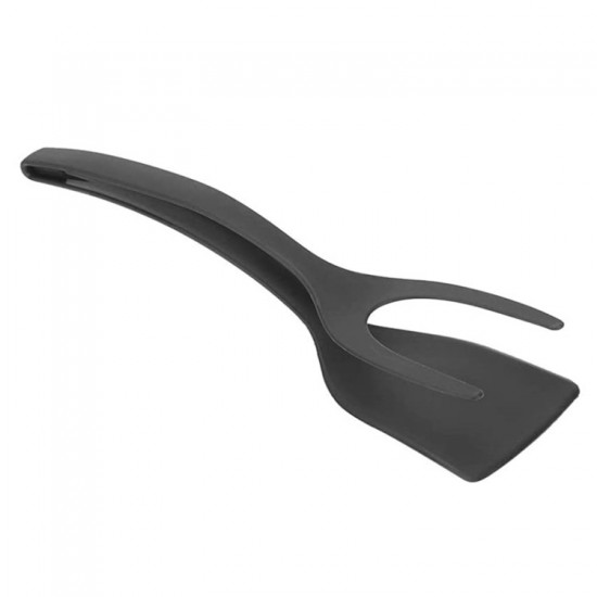 Non-stick Nylon Kitchen Food Clip Multi Functional  2 in 1 Nylon Egg Turner Pancake Bread Clamp Shovel Tongs