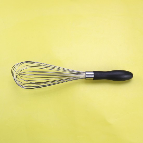 Practical Kitchen Baking Tools Manual 12 Inch Stainless Steel Egg Beater Egg Whisk with Plastic Handle