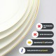 Wholesale Double Gold Rimmed Dinner Charger Plates for Wedding Decoration Fine Bone China Dinnerware Set