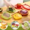 4-Piece Reusable Silicone Crisper Storage Box Fruit and Vegetable Freshkeeping Storage Containers for Fridge