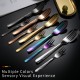 Wholesale Hotel Restaurant Cutlery Set Stainless Steel Flatware Sets for Wedding Metal Fork Spoon Knife Silverware Set