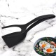 Non-stick Nylon Kitchen Food Clip Multi Functional  2 in 1 Nylon Egg Turner Pancake Bread Clamp Shovel Tongs