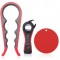 Anti slip Multi Functional 3 Pieces Combination Plastic Rubber Can Opener Large Jar Lid Opener Set with Gripper Pad Lid