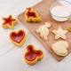 Stainless Steel Heart-shaped Sandwich Mold 2 in 1 Press-type DIY Baking Sandwich Cookies Cutter and Sealer