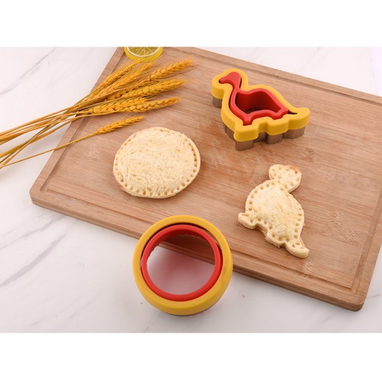 Stainless Steel Heart-shaped Sandwich Mold 2 in 1 Press-type DIY Baking Sandwich Cookies Cutter and Sealer