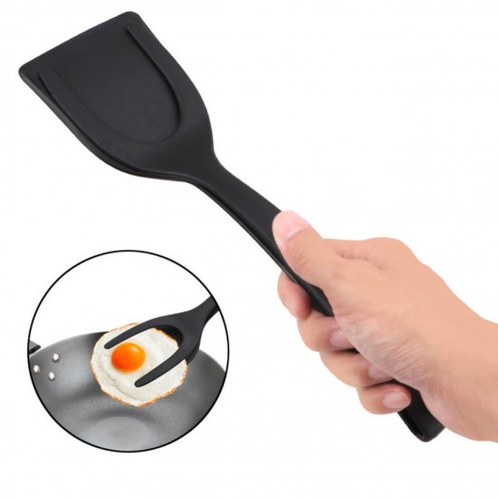 Kitchen Use Egg Flipper Steak Turner Nylon 2 in 1 Grip and Flip Spatula Tongs