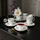 Premium Gold Rim Tea Cup with Saucer Fine Bone China 180ml Coffee Cups and Plates Set