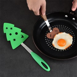 Christmas Gift Nylon Cooking Utensil Set of 3 Piece Cute Snowman Tree Gingerman Shape Non Stick Kitchen Pancake Spatula Turner