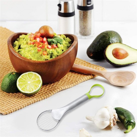Stainless Steel Fruit and Vegetable Tool Multi Functional 3 in 1 Avocado Core Pit Remover Cutter Slicer