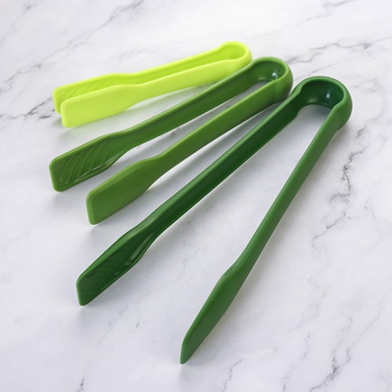Kitchen Cooking 3-Piece Set of Embedded Food Clips Non-Slip Plastic BBQ Salad Food Tongs Set