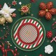 Wholesale Christmas Eve Green Charger Plates Bone China Xmas Serving Dishes Christmas Cookie Plate and Cup with Deer Design