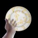 Gold Rim Lily of the Valley Decorative Plates for Events Bone China Flower Dinner Charger Plate for Wedding Festive Holiday