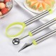 3 in 1 Stainless Steel Fruit Caving Tool Melon Baller Scoop Set Fruit Scooper Seed Remover for Fruit Slicer Dig Pulp Separator