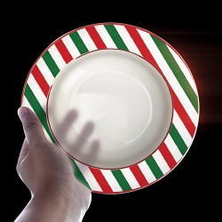 Wholesale Christmas Eve Green Charger Plates Bone China Xmas Serving Dishes Christmas Cookie Plate and Cup with Deer Design