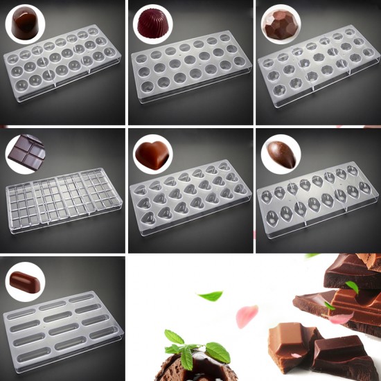 Multi-shaped Personalized Polystyrene PS Chocolate Molds Chocolate Cake Ice Making Molds Easy Demoulding Candy Mold