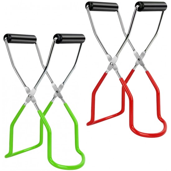 Home Premium One Handed Can Opener and Canning Tongs Metal Jar Lifter Kit for Canning