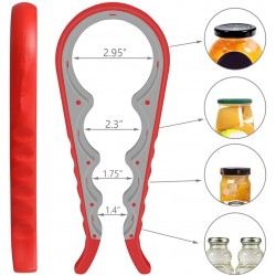 4-in-1 Non-Slip Can Lid Opener Tool Multi-Function Plastic Jar and Bottle Opener Helping Hand for Seniors with Arthritis