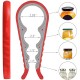4-in-1 Non-Slip Can Lid Opener Tool Multi-Function Plastic Jar and Bottle Opener Helping Hand for Seniors with Arthritis