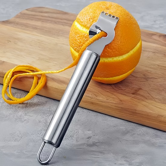 Stainless Steel Lemon Grater Five sharp Pores Handheld Lemon Zester Grater and Citrus Peeler