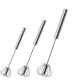 Semi Automatic 3pcs Stainless Steel Hand Push Rotary Egg Whisk Mixer Stirrer for Blending