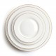 Gold Rim Charger Plates for Wedding Wholesales Fine Bone China Decorative Dishes Set White Dinner Table Plates With Gold Trim