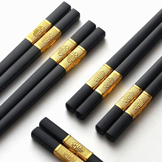 Aoosy Custom Fiberglass Alloy Chopsticks With Logo Reusable Chinese Japanese Sushi Chop Stick Colorful Plastic Chopstick Set