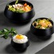 Matte Black Japanese Ceramic Rice Bowl Porcelain Matcha Alms Bowl Ramen Soup Bowl Salad Dessert Cereal Bowl