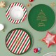 Wholesale Christmas Eve Green Charger Plates Bone China Xmas Serving Dishes Christmas Cookie Plate and Cup with Deer Design