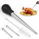 Premium Kitchen Meat Poultry Tools Stainless Steel Silicone Bulb Turkey Baster Set with Brush and 2 Marinade Injector Needles