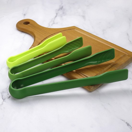 Kitchen Cooking 3-Piece Set of Embedded Food Clips Non-Slip Plastic BBQ Salad Food Tongs Set