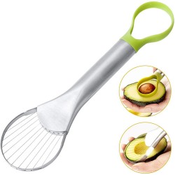 Stainless Steel Fruit and Vegetable Tool Multi Functional 3 in 1 Avocado Core Pit Remover Cutter Slicer