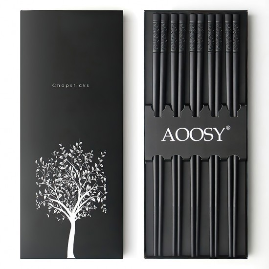 Aoosy Custom Fiberglass Alloy Chopsticks With Logo Reusable Chinese Japanese Sushi Chop Stick Colorful Plastic Chopstick Set