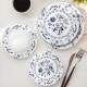 Vintage Bavaria Blue Onion Plates Dinnerware Set Fine Bone China Blue and White Porcelain Floral Dinner Plates for Wedding