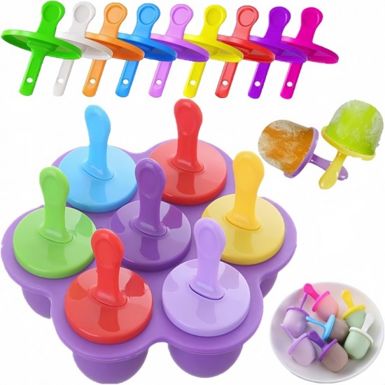 BPA Free Silicone Popsicle Molds Multi-Functional Storage Container for Homemade Food Kids Ice Cream DIY Pop Molds Cube Maker