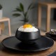 Matte Black Japanese Ceramic Rice Bowl Porcelain Matcha Alms Bowl Ramen Soup Bowl Salad Dessert Cereal Bowl