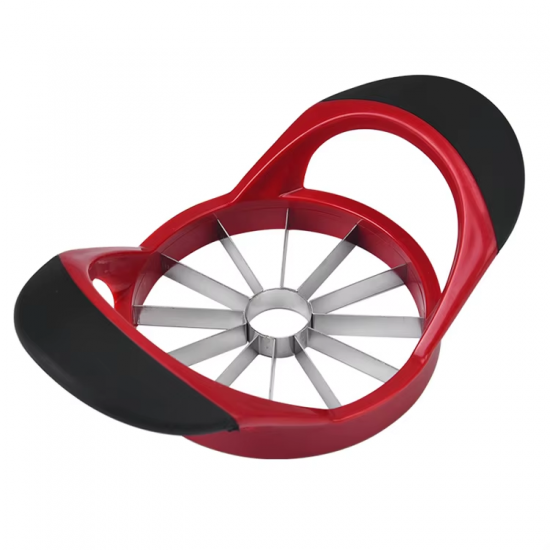 Professional Kitchen Creative Fruit Vegetable Tool 12-Stainless Steel Blade Plastic Apple Slicer with Anti-Slip Handle