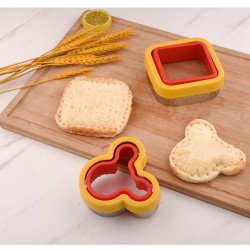 Stainless Steel Heart-shaped Sandwich Mold 2 in 1 Press-type DIY Baking Sandwich Cookies Cutter and Sealer