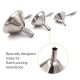 3 in 1 Metal Small Funnels for Filling Bottles Stainless Steel  Kitchen Funnel Set for Transferring Essential Oils Liquid