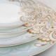 Five-star Hotels Fine Bone China Plates and Cups Sets Dinnerware Luxury Gold Trim Dinner Set for Arabic Royal