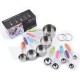 Round Shape 10 Piece Colored Silicone Handle Heavy Duty Stainless Steel Measuring Cups and Measuring Spoons Set