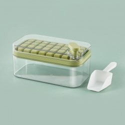 One-Click Household Storage Ice Cube Maker Plastic Ice Tray and Box for Refrigerator Ice Cream Tool