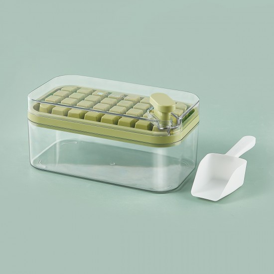 One-Click Household Storage Ice Cube Maker Plastic Ice Tray and Box for Refrigerator Ice Cream Tool