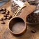 Eco-Friendly Walnut Wood Espresso Coffee Bean Spoon Accessory for Measuring and Dosing Tea Sugar Coffee