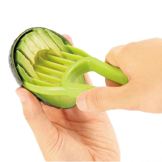 Easy Use Vegetable Cutting Kitchen Gadgets 2 In-1 Multi-Purpose Plastic Avocado Slicer Fruit Cutter Separator Pitting Knife