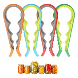 4-in-1 Non-Slip Can Lid Opener Tool Multi-Function Plastic Jar and Bottle Opener Helping Hand for Seniors with Arthritis